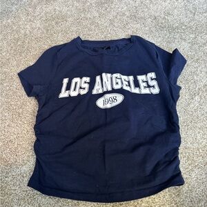 $3 | 3 for Navy Blue crop with Los Angeles Print
